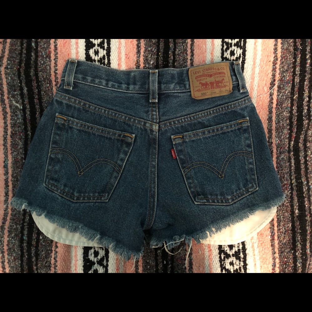 Women’s Levi’s 550 Highrise Darkwash Denim Shorts